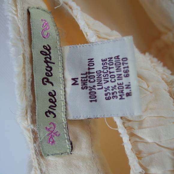Free People Cotton Ivory Tank Dress Raw Edges - Picture 7 of 7
